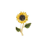 Rhinestone Sunflower Brooches For Women Enamel Daisy Pin Plant Coat Jewelry Fashion Accessories High Quality daiiibabyyy