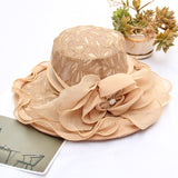 Europe and American New Foldable Women Caps Soft Lace Bow Bucket Hats Summer Outdoor Sun Protection Sun Hat Gorros daiiibabyyy