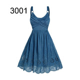 A Line Eyelet Mini Flower Embroidered Sleeveless Lace-up Dresses Skydiver Summer Casual Female Robe