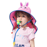 Daiiibabyyy Kids Children Summer UPF 50+ UV Protection Outdoor Beach Sun Hat Boy Girl Swim Cover Flap Cap Adjustable Neck Cover Cartoon Hats