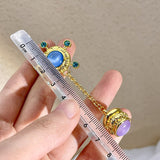 Daiiibabyyy Statement Fashion Baroque Style Metallic Resin Long Drop Earrings For Women Personality New Jewelry Wholesale