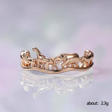 Daiiibabyyy New In Copper Aesthetic Creative Animal Circus Contracted Temperament Light Much Wind Rings For Women Free Shipping Offers