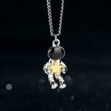 Hip hop Minimalist Lovers Matching Friendship Spaceman Astronaut  Distance Couple Necklace Jewelry Anniversary Gift Wholesale daiiibabyyy
