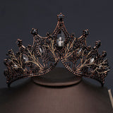 Daiiibabyyy 3 Colors Rhinestone Crystal Bride Crown Hair Accessories for Women Wedding Birthday Gift Girl Princess Hair Jewelry Tiara