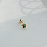 Daiiibabyyy Mini Colorful Star Flat Ear Piercing Lobe Stud Earrings for Women Y2k 2000s Aesthetic Ear Cartilage Tragus Body Jewelry KAE245