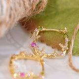 Daiiibabyyy Micro Pave Colorful Zirconia Butterfly Hollow Out Hoop Earrings For Women 2023 New Delicate Simple Fashion Jewelry Wholesale