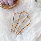 Daiiibabyyy Fashion Candy Color Hair Sticks for Women Shell Hair Clip Pins Minimalist U Shape Girls Hairpins Hair Bun Maker Headwear
