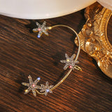Daiiibabyyy Fashion Snowflake Ear Clip Ear Cuff for Women Girls Trendy Butterfly Clip Earrings Without Piercing Party Wedding Jewelry Gift