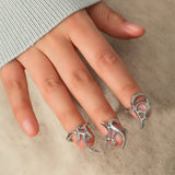 Daiiibabyyy   Fingertip Ring Carapace Joint Ring Simple Personality Micro-inlaid Zircon Opening Ring for Women Girls Men Party Jewelry daiiibabyyy