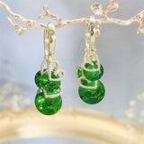 Daiiibabyyy Luxury Green Earrings For Women 2023 New Temperament Shinning Zirconia Party Jewelry Earings Wholesale