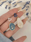 2022 New Pearl Girl Portrait Earrings Personality Dangle Earrings Women Jewelry daiiibabyyy