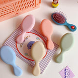 Daiiibabyyy 1pc Brush Anti-static Non-slip Handle Hair Comb Head Scalp Massager Cute Mini Sized Comb Portable Kawaii Cartoon Combs Hairbrush