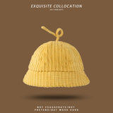 Daiiibabyyy 1-2 Years Old Children's Baby Girl Hat Autumn and Winter Children's Fisherman Hat Baby Strawberry Fruit Hat Cute Knitted Hat daiiibabyyy