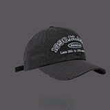 Daiiibabyyy America Style Retro Grey Cap Female Sun Basball Cap 2023 New INS Brand Sun Visor  Hat Face Small Spring and Summer Baseball Hat