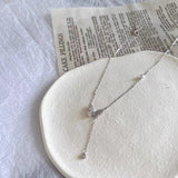 Daiiibabyyy New Shiny Butterfly Pearl Necklace Ladies Exquisite Clavicle Chain Necklace Aesthetic Jewelry for Women Ladies Fashion Gift