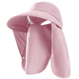 Daiiibabyyy Unisex Detachable 4PCS Large Brim Bucket Hat Women Men Mesh Hiking Fishing Cap Summer Sunscreen Panama Face Neck Protection Hat