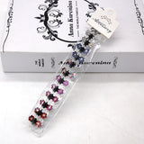 Daiiibabyyy 12 Pcs Butterfly Diamond Plum Hair Clips Mini Hairpin Small Flowers Hair Clip Bangs for Children Crystal Girls Hair Accessories