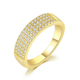 Daiiibabyyy Matching Gold Color Stacking Ring for Women Trend Fashion Delicate Zirconia Zircon Finger Accessories Ring Hip Hop Jewelry R745