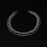 Daiiibabyyy Retro Ough Guy Men Double Deck Chain Charm Bracelets Titanium Steel Fine Jewelry For Women New Users Bonus Free Shipping Items