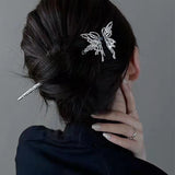 2022 Vintage Metal Liquid Butterfly Hair Stick For Women Hair Fork Hair Chopsticks Hairpin Woman Jewelry Hair Clip Accessories