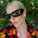 Daiiibabyyy Punk Y2k Sunglasses 2023 New Women Men Designer Sport Sun Glasses Oversied Big Frames Shades Female UV400 Goggle Eyewear Oculos