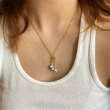 May Birth Flower Necklace Lily of the Valley Inspired Wedding Jewelry for Women Girl Mom Valley Birth Month Flower Necklace Gift