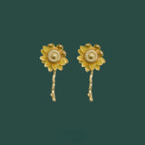 Rhinestone Sunflower Brooches For Women Enamel Daisy Pin Plant Coat Jewelry Fashion Accessories High Quality daiiibabyyy