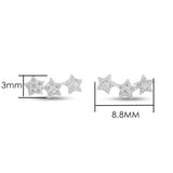 Daiiibabyyy Dainty Mini Star Ear Piercing Stud Earrings for Women Gold Color Zircon Flat Helix Lobe Popular Stacking Fashion Jewelry E372