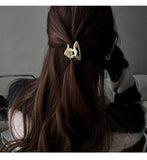 Daiiibabyyy New Fashion Ponytail Hairpins Women Girl Retro Geometric Small Hair Clip Ponytail Fixed Buckle Simple Headdress Hair Accessories
