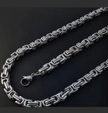Daiiibabyyy Width 4MM 316L Stainless Steel Imperial Chain Necklace Fashion Man Necklace Hip Hop Rock Jewelry Men's Chain Wholesale