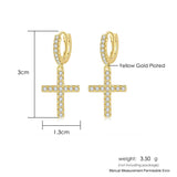 Daiiibabyyy Gold Color Piercing Pendant Hanging Earrings for Women Trend Rivet Sword Butterfly Ankh lobe Hoop Earing Ear Accessories Jewelry