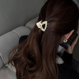 Daiiibabyyy New Fashion Ponytail Hairpins Women Girl Retro Geometric Small Hair Clip Ponytail Fixed Buckle Simple Headdress Hair Accessories