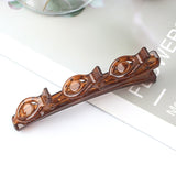 Daiiibabyyy Solid Color Braided Hair Clips Korean Fashion Duckbill Hairpins with 3 Small Clips Rhinestones Girls Bangs Clip Styling Barrette