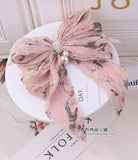 Elegant Women Sweet Bow Pearl Hair Pins Cute Women's Duckbill Clip Back Hair Hairwear Jewelry Accessories Wholesale daiiibabyyy