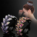 Daiiibabyyy  Rhinestone Hair Claw for Women Flower Hair Clip Barrettes Crab Hair Clamps Crystal Ponytail Holder Hairpin Band Hair Accessories