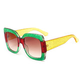 Daiiibabyyy Luxury Italy Brand Oversized Square Sunglasses Women Retro Brand Designer Big Frame Sun Glasses Female Green Red oculos