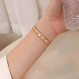 Daiiibabyyy Stainless Steel Layered Golden Pendant Bracelet For Women Retro Punk Gothic Portrait Coin Cross Pearl Bracelet Jewelry