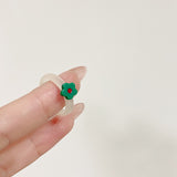 Daiiibabyyy Coloured Small Flower Resin Ring with A Mix and Match Stacking and No Colour Loss Acrylic Index Finger Ring Girls Ring