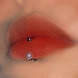 Daiiibabyyy Women Lips Rings Y2K Piercing Body Studs Piercing Pin Jewelry Piercing Clip On mouth Ring Metal Goth Cool 90s Style Lip Ring