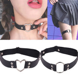 Daiiibabyyy Sexy Women Elastic Pu Leather Leg Ring Garter Lingerie Belt Punk Heart Rivet Thigh Ring Goth Harajuku Harness Stockings Garter