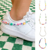 New Korean Fashion Colorful Y2k Jewelry For Women/Men Hand-woven Beaded Shoe Chain Kpop Simulated Pearls Foot Accessories Bijoux daiiibabyyy