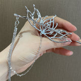 Silver Hollow Lotus Tassel Hairpin Niche Liquid Metal Chinese Style Hairpin Fairy Cool Dark National Style Hair Clasp New daiiibabyyy