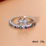 Daiiibabyyy New In Valentine's Day Gift Petal Wedding Ring For Women Luxury Inlay Zircon Accessories Jewelry Aesthetic Fashion Free Shipping