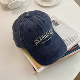Daiiibabyyy Washed Cotton Baseball Cap For Men Women Fashion Letter Embroidery Baseball Hat Casual Hip Hop Caps Vintage Snapback Bone