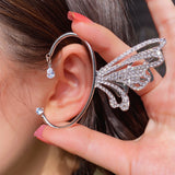 Daiiibabyyy Fairy Female Ear Clips Butterfly Genie Earrings Women Tassel Earhooks Super Sweet Cute Luxury Accessories 2023 New Jewelry Gift