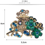 Daiiibabyyy Women Butterfly Crystal Rhinestone Hair Clips Girl Flower Big Barrettes Hair Pins Hair Accessories Hairstyle Design Styling Tool