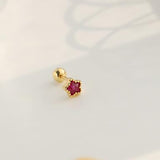 Daiiibabyyy Mini Colorful Star Flat Ear Piercing Lobe Stud Earrings for Women Y2k 2000s Aesthetic Ear Cartilage Tragus Body Jewelry KAE245
