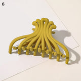 New Korean Fall And Winter Milk Tea Color Brown Acrylic Hair Claws Clips Multicolored Geometrical Matte Hair Clip Accessories daiiibabyyy