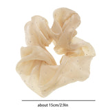 Daiiibabyyy Summer New Large Organza Scrunchie Crystals Hair Tie Big Net Yarn Hair Rope Rubber Bands Girl Elastic Hair Accessory Wholesale