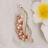 New Enamel Flowers inlaid with zircon Brooches For Women Weddings Banquet Office Brooch Pins Gifts